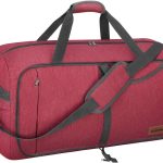 Canway 65L Travel Duffel Bag， Foldable Weekender Bag with Shoes Compartment for Men Women Water-proof & Tear Resistant